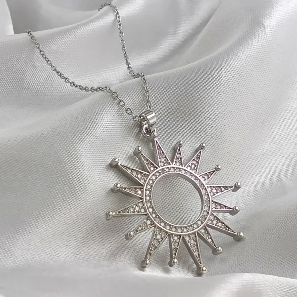 Silver Plated Chain With Pendant For Girl’s & Women’s