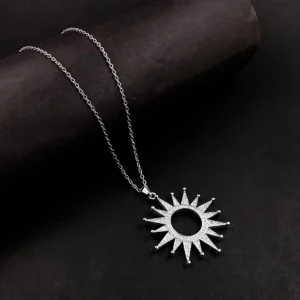 Silver Plated Chain With Pendant For Girl’s & Women’s