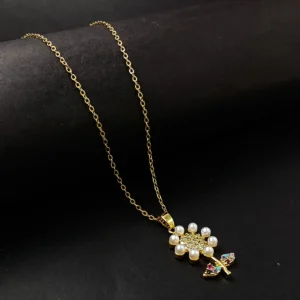 Gold Plated Chain With Pendant For Girl’s & Women’s