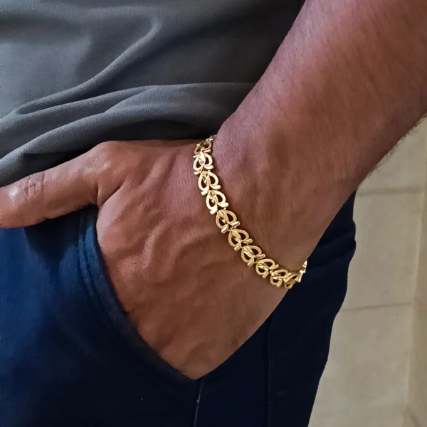 Gold-plated Stainless Steel Bracelet for Men & Boy’s - Image 6