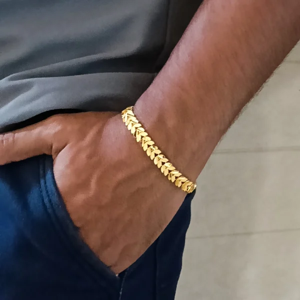 Gold-plated Stainless Steel Bracelet for Men & Boy’s - Image 5
