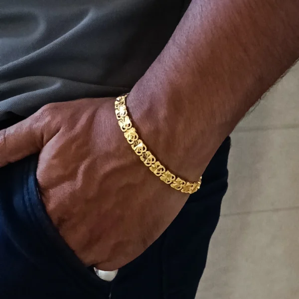 Gold-plated Stainless Steel Bracelet for Men & Boy’s - Image 6