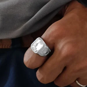 Silver Plated Ring For Men & Boys