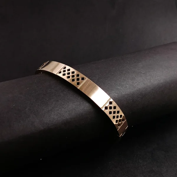 Rose Gold Plated Kada For Men & Boys - Image 2