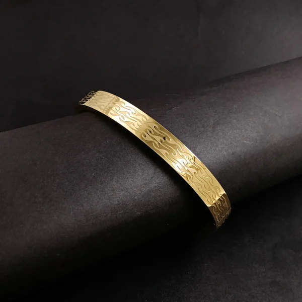 Gold Plated Kada For Men & Boys - Image 2
