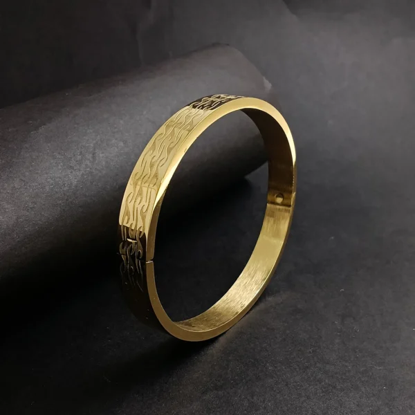 Gold Plated Kada For Men & Boys - Image 4