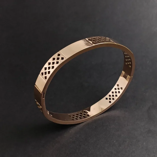Rose Gold Plated Kada For Men & Boys - Image 4