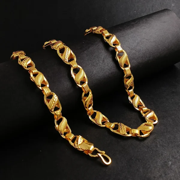 Gold Plated Chain For Men & Boys - Image 3