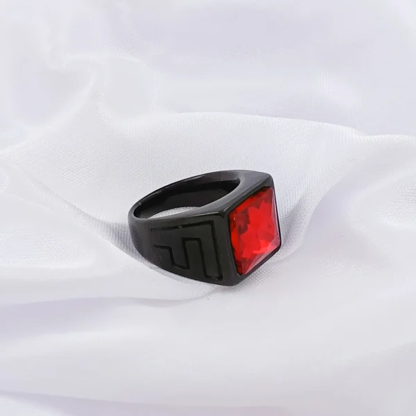 Black Plated Ring For Men. - Image 4