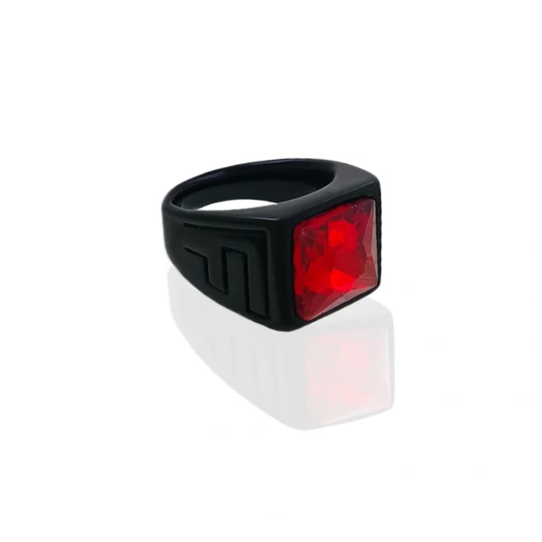 Black Plated Ring For Men. - Image 2