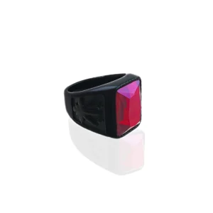 Black Plated Ring For Men.