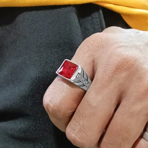Silver Plated Ring For Men.