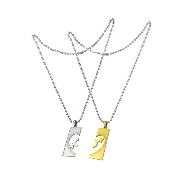 Silver Plated Chain With Love Pendant For Couple’s. - Image 5