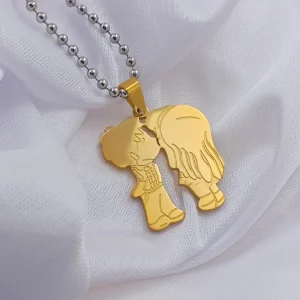 Silver Plated Chain With Love Pendant For Couple’s.