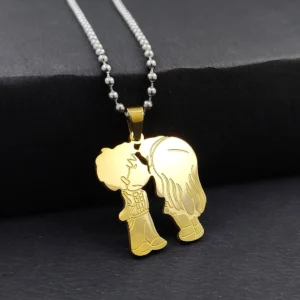 Silver Plated Chain With Love Pendant For Couple’s.