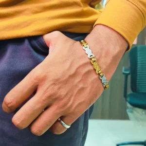 Gold & Silver Bracelet For Men’s & Boy’s.