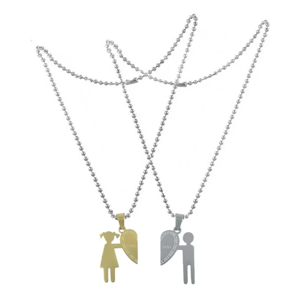 Silver Plated Chain With Love Pendant For Couple’s. - Image 6