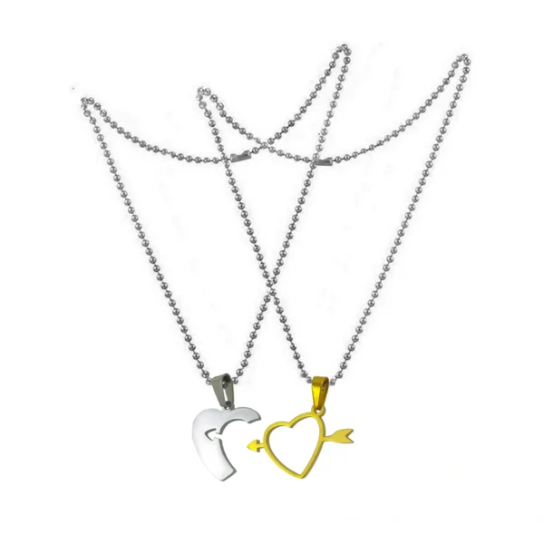Silver Plated Chain With Love Pendant For Couple’s. - Image 6