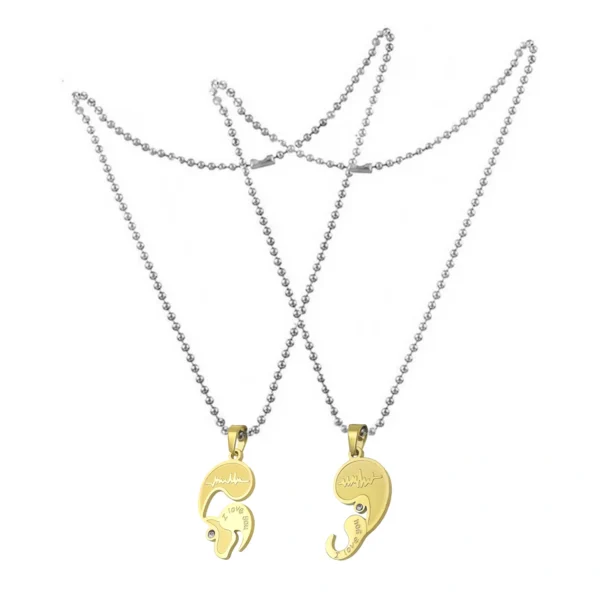 Silver Plated Chain With Love Pendant For Couple’s. - Image 5