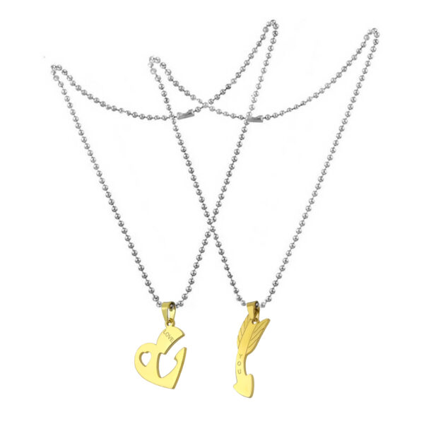 Silver Plated Chain With Love Pendant For Couple’s. - Image 6