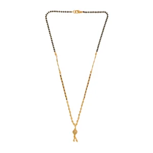 Exquisite Gold-Plated Double-Layered Mangalsutra with Intricate Beadwork