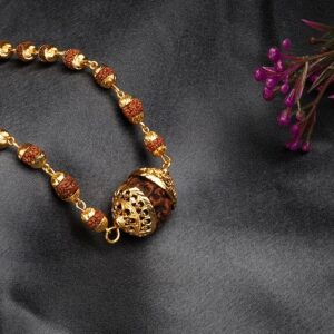 Gold Plated Rudraksha Chain For Men’s & Boy’s.