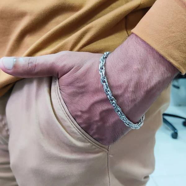 Silver Plated Bracelet For Men’s & Boy’s. - Image 6