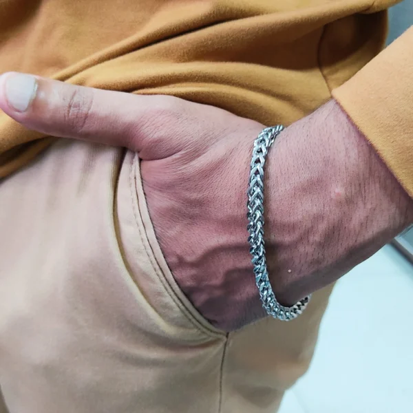 Silver Plated Bracelet For Men’s & Boy’s. - Image 6