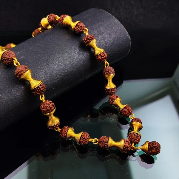 Gold Plated Rudraksha Chain For Men’s & Boy’s.