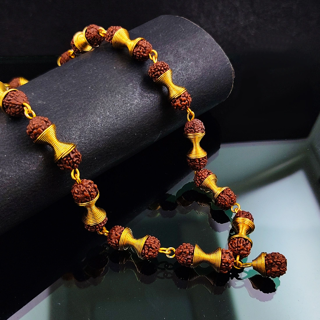 Gold Plated Rudraksha Chain For Men’s & Boy’s.