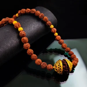 Gold Plated Rudraksha Chain For Men’s & Boy’s.