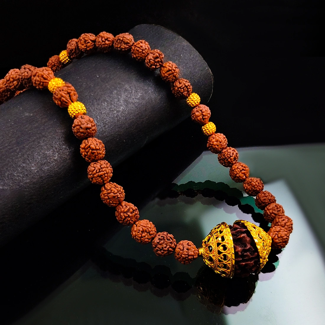 Gold Plated Rudraksha Chain For Men’s & Boy’s.