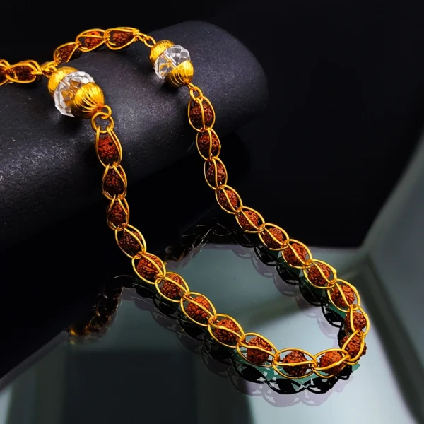 Gold Plated Rudraksha Chain For Men’s & Boy’s.