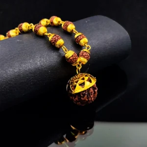 Gold Plated Rudraksha Chain For Men’s & Boy’s.
