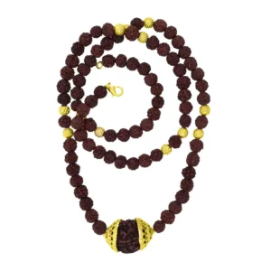 Gold Plated Rudraksha Chain For Men’s & Boy’s.
