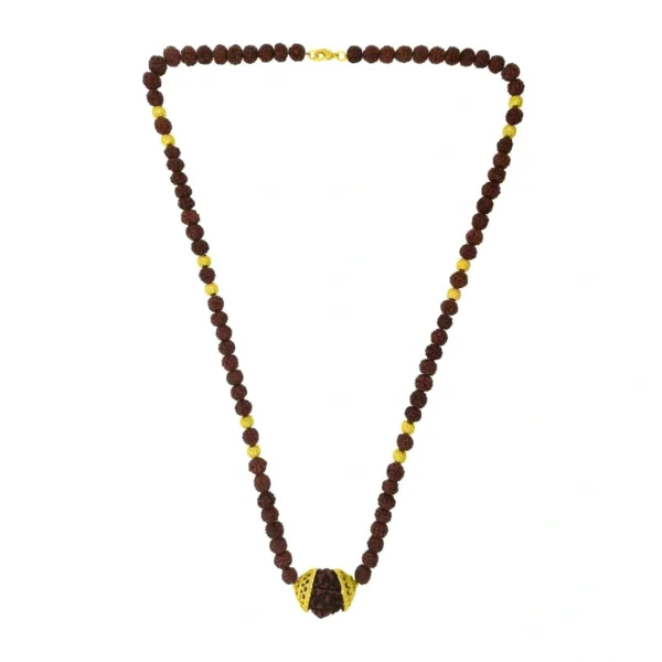 Gold Plated Rudraksha Chain For Men’s & Boy’s. - Image 5