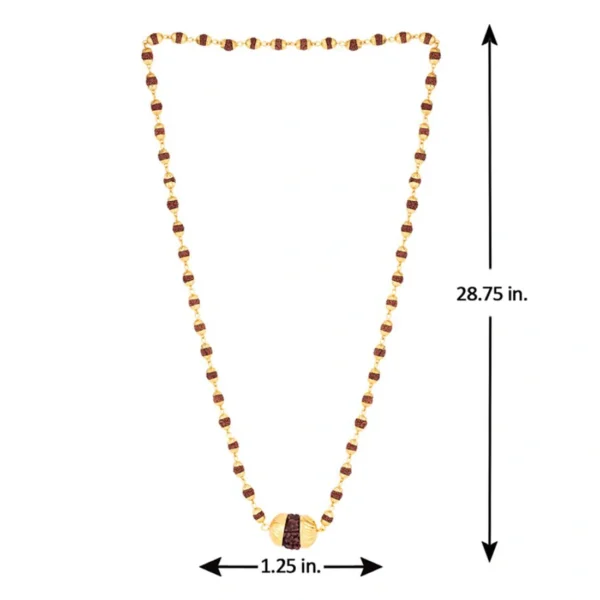 Gold Plated Rudraksha Chain For Men’s & Boy’s. - Image 5