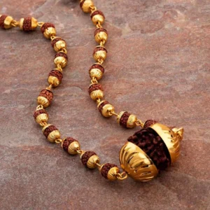 Gold Plated Rudraksha Chain For Men’s & Boy’s.