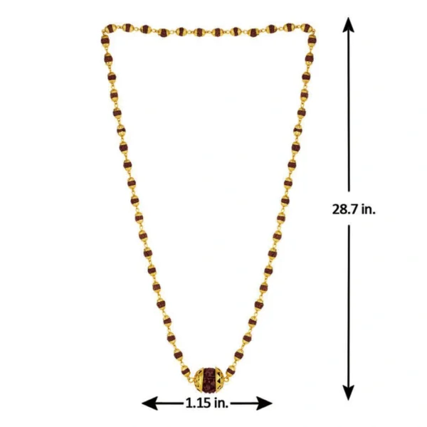 Gold Plated Rudraksha Chain For Men’s & Boy’s. - Image 5