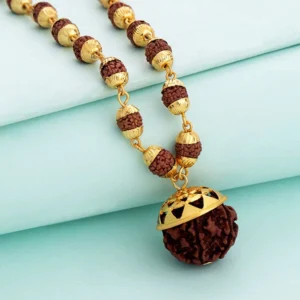 Gold Plated Rudraksha Chain For Men’s & Boy’s.