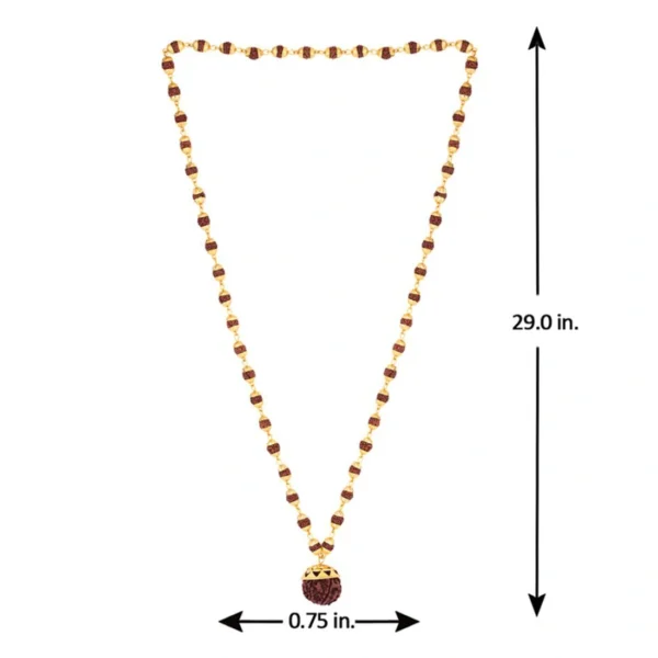Gold Plated Rudraksha Chain For Men’s & Boy’s. - Image 4